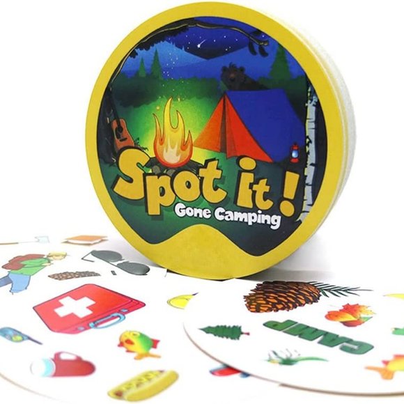 Kids Party Play cards Spot It Gone Camping Card Game - Picture 2 of 6